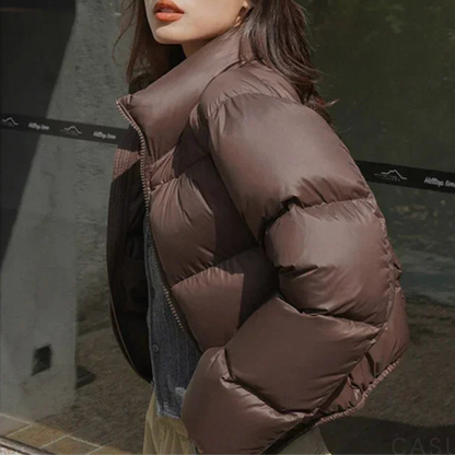 Vento Giacca da Donna Invernale Impermeabile | Design Corto, Con Polsini Antivento 1
