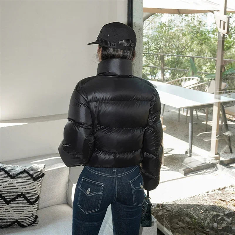Vento Giacca da Donna Invernale Impermeabile | Design Corto, Con Polsini Antivento 2
