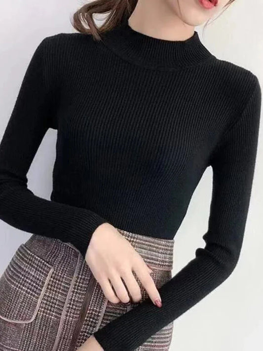 Vento Maglione da Donna a Collo Alto Vintage Slim | Traspirante, Facile da Abbinare 1
