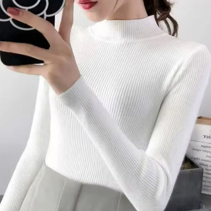 Vento Maglione da Donna a Collo Alto Vintage Slim | Traspirante, Facile da Abbinare 10