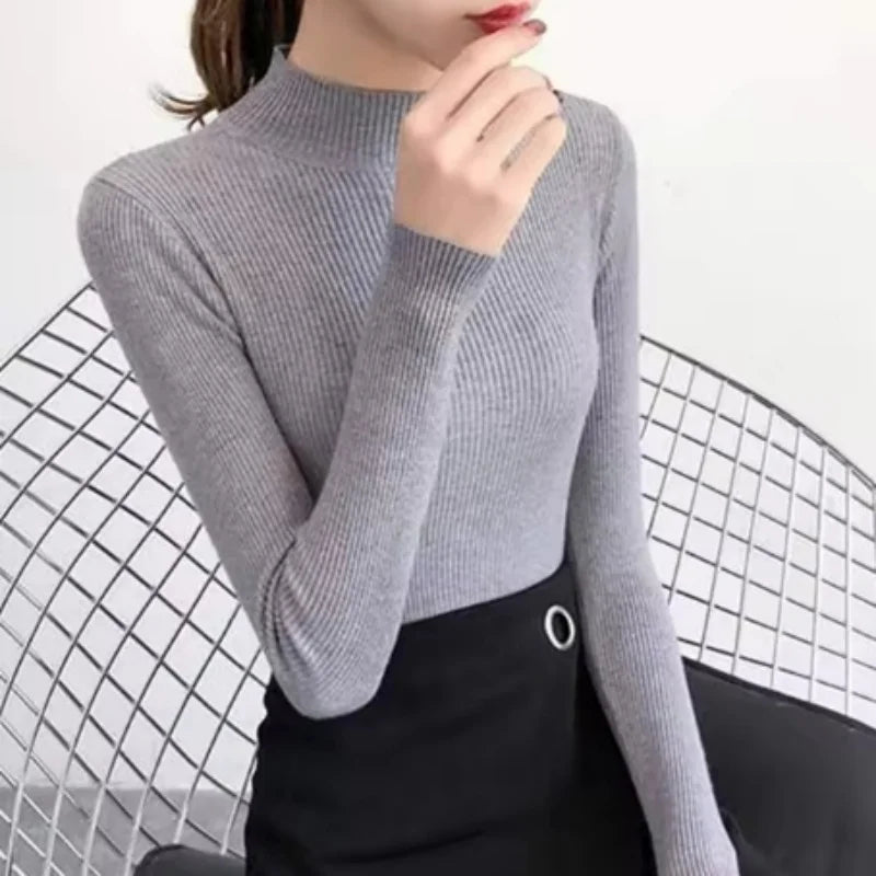 Vento Maglione da Donna a Collo Alto Vintage Slim | Traspirante, Facile da Abbinare 3