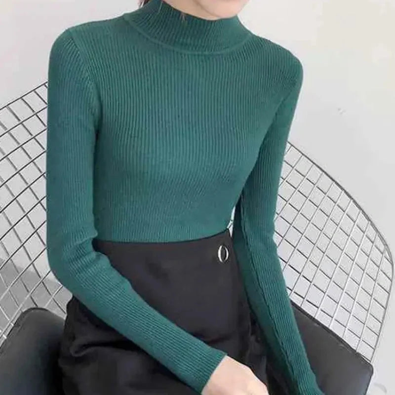 Vento Maglione da Donna a Collo Alto Vintage Slim | Traspirante, Facile da Abbinare 5