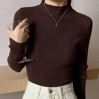 Vento Maglione da Donna a Collo Alto Vintage Slim | Traspirante, Facile da Abbinare 6