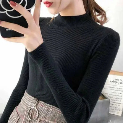 Vento Maglione da Donna a Collo Alto Vintage Slim | Traspirante, Facile da Abbinare 7