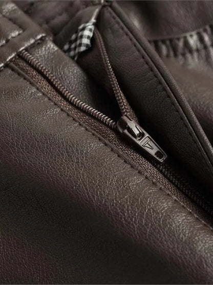 Zuzka Pantaloni da Donna in Pelle Sintetica Eleganti per Autunno | Caldi, Lunghi, Versatili 4