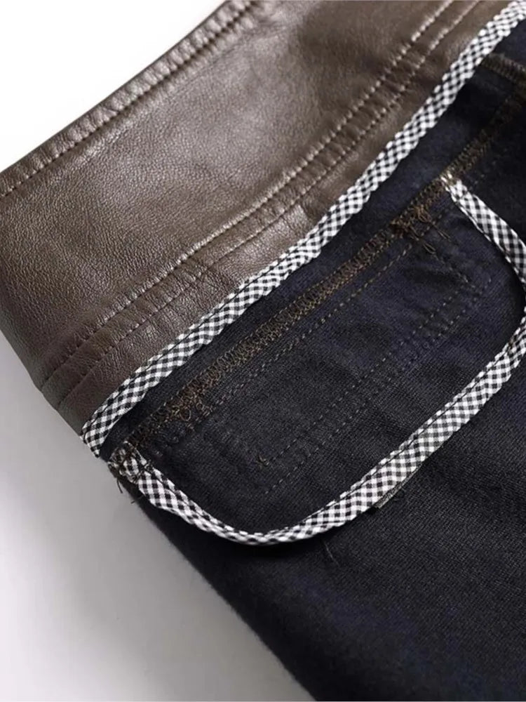 Zuzka Pantaloni da Donna in Pelle Sintetica Eleganti per Autunno | Caldi, Lunghi, Versatili 5