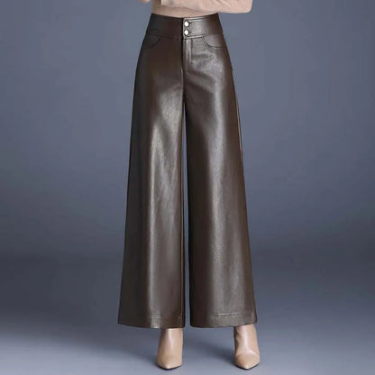 Zuzka Pantaloni da Donna in Pelle Sintetica Eleganti per Autunno | Caldi, Lunghi, Versatili 8